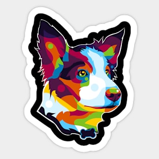 Colorful Dog Inside Sticker